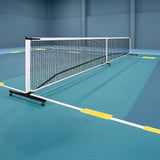 Tennis: Portable 6.7m Pickleball Net Set  Heavy Duty Metal Frame with Wheels