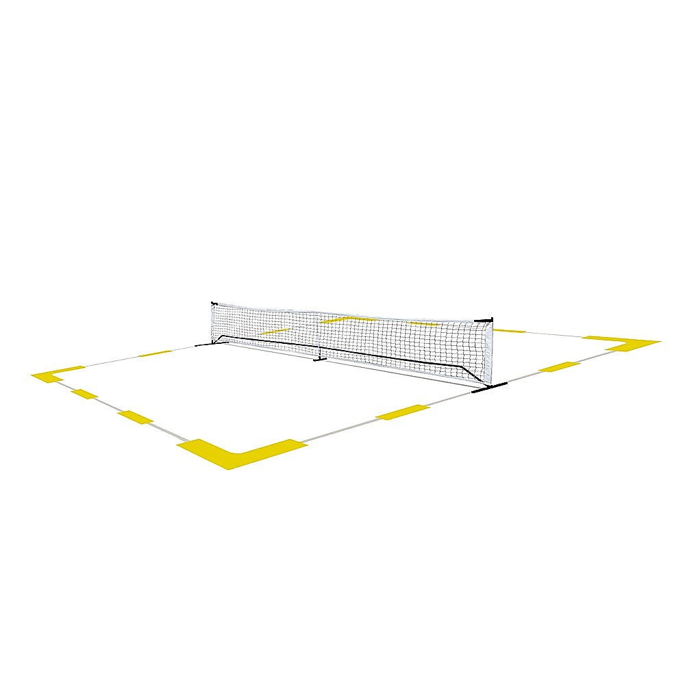 Tennis: Portable 6.7m Pickleball Net Set  Heavy Duty Metal Frame with Wheels