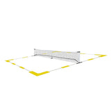 Tennis: Portable 6.7m Pickleball Net Set  Heavy Duty Metal Frame with Wheels
