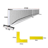 Tennis: Portable 6.7m Pickleball Net Set  Heavy Duty Metal Frame with Wheels