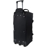 Duffel Bags: Large Black Wheeled Travel Duffle Bag  Rolling Luggage Trolley