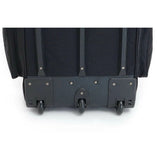 Duffel Bags: Large Black Wheeled Travel Duffle Bag  Rolling Luggage Trolley