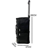 Duffel Bags: Large Black Wheeled Travel Duffle Bag  Rolling Luggage Trolley