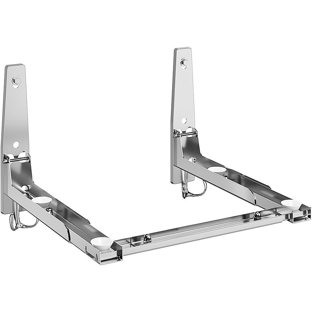 Wall Storage Racks: Stainless Steel Microwave Oven Wall Mount Bracket  Adjustable Shelf with Removable Hooks