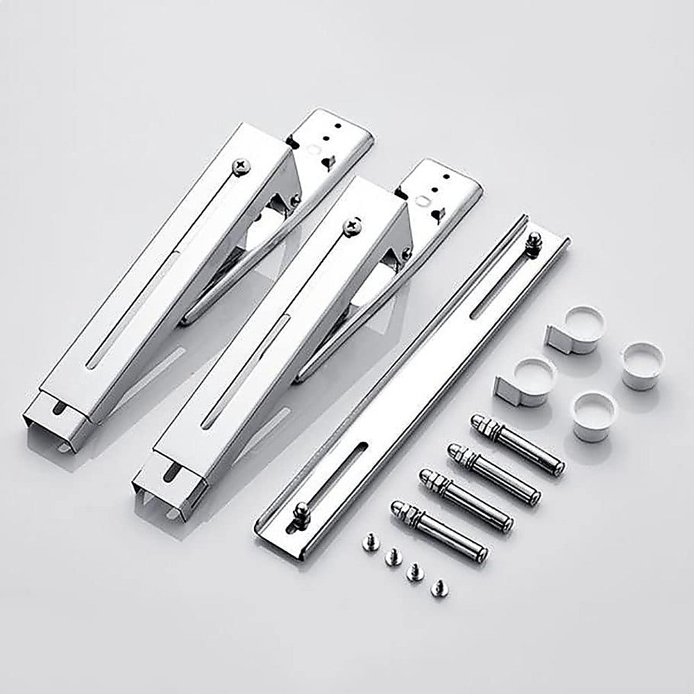 Wall Storage Racks: Stainless Steel Microwave Oven Wall Mount Bracket  Adjustable Shelf with Removable Hooks