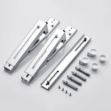 Wall Storage Racks: Stainless Steel Microwave Oven Wall Mount Bracket  Adjustable Shelf with Removable Hooks
