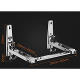 Wall Storage Racks: Stainless Steel Microwave Oven Wall Mount Bracket  Adjustable Shelf with Removable Hooks