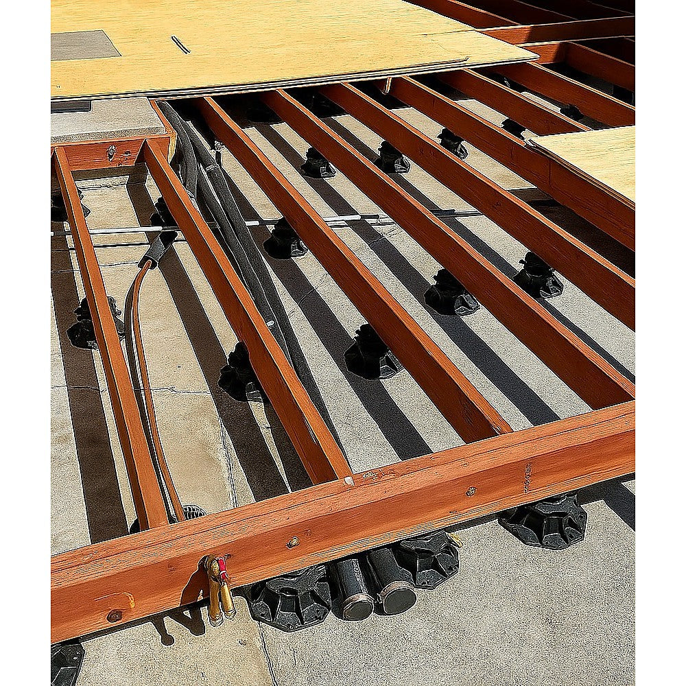 Flooring: 12 Pack Adjustable Deck Support Pedestals  Deck Foundation Bases