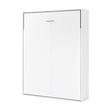 Beds & Bed Frames: Double Wall Bed in White Gloss  Space Saving Murphy Bed Kit with Gold Door Handle