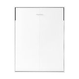 Beds & Bed Frames: Double Wall Bed in White  Space Saving Murphy Bed Kit with Gold Door Handle