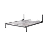 Beds & Bed Frames: Queen Wall Bed in White Gloss  Space Saving Murphy Bed Kit with Black Door Handle