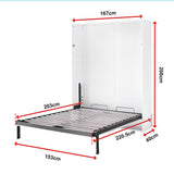 Beds & Bed Frames: Queen Wall Bed in White Gloss  Space Saving Murphy Bed Kit with Gold Door Handle