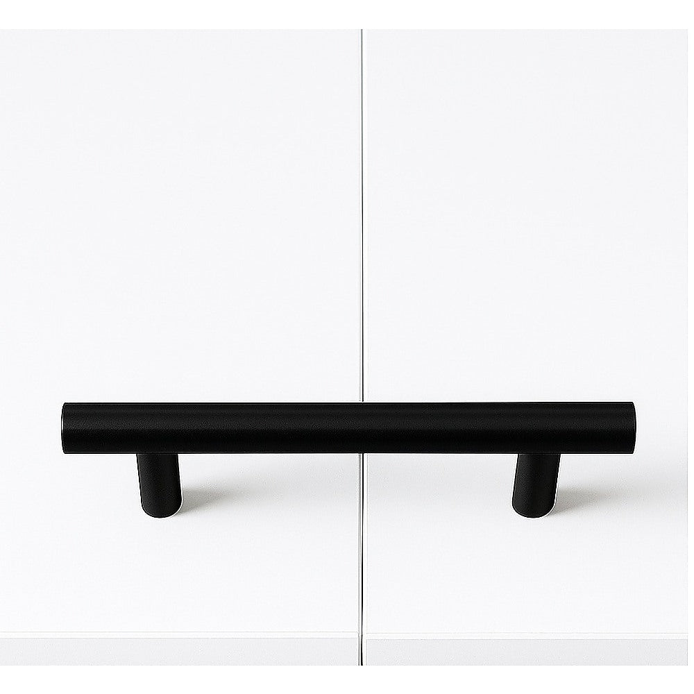 Beds & Bed Frames: Single Wall Bed in White Gloss  Space Saving Murphy Bed Kit with Black Door Handle