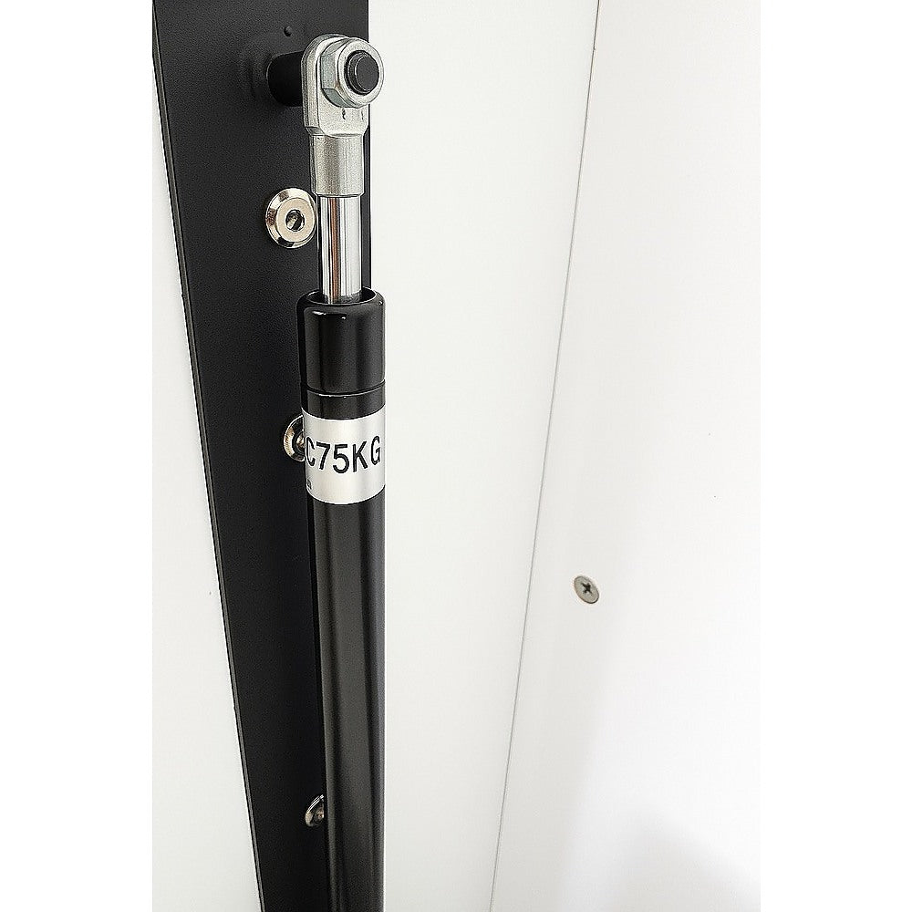 Beds & Bed Frames: Single Wall Bed in White  Space Saving Murphy Bed Kit with Silver Door Handle