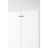 Beds & Bed Frames: King-single Wall Bed in White Gloss  Space Saving Murphy Bed Kit with Black Door Handle