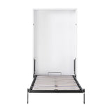 Beds & Bed Frames: King-single Wall Bed in White  Space Saving Murphy Bed Kit with Silver Door Handle