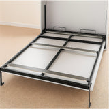 Beds & Bed Frames: Queen Wall Bed in White  Space Saving Murphy Bed Kit with Silver Door Handle
