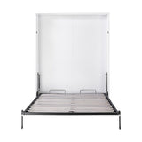 Beds & Bed Frames: Queen Wall Bed in White  Space Saving Murphy Bed Kit with Gold Door Handle