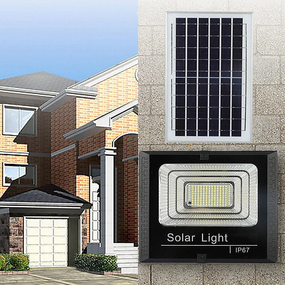 Gardening Accessories: 60W LED Solar Flood Light with Motion Sensor  Outdoor Security Lighting