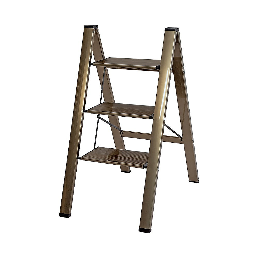 Ladders & Scaffolding: 3 Step Ladder Foldable Lightweight  Anti-Slip Safety Stool for Home & Office
