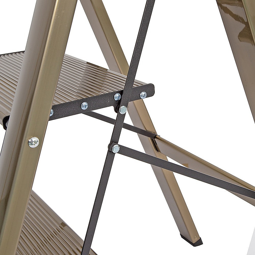 Ladders & Scaffolding: 3 Step Ladder Foldable Lightweight  Anti-Slip Safety Stool for Home & Office