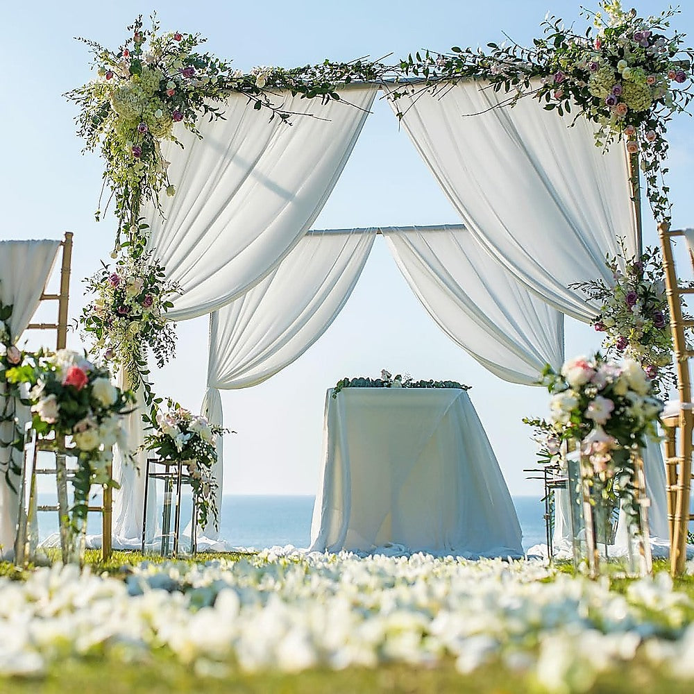 Gardening Accessories: 3m Wedding Arch Backdrop Stand  Square Metal Frame for Balloons & Flowers
