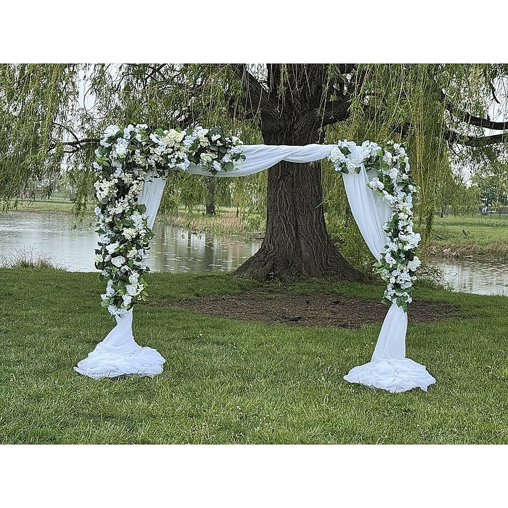 Gardening Accessories: 3m Wedding Arch Backdrop Stand  Square Metal Frame for Balloons & Flowers