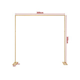 3m Wedding Arch Backdrop Stand – Square Metal Frame for Balloons & Flowers