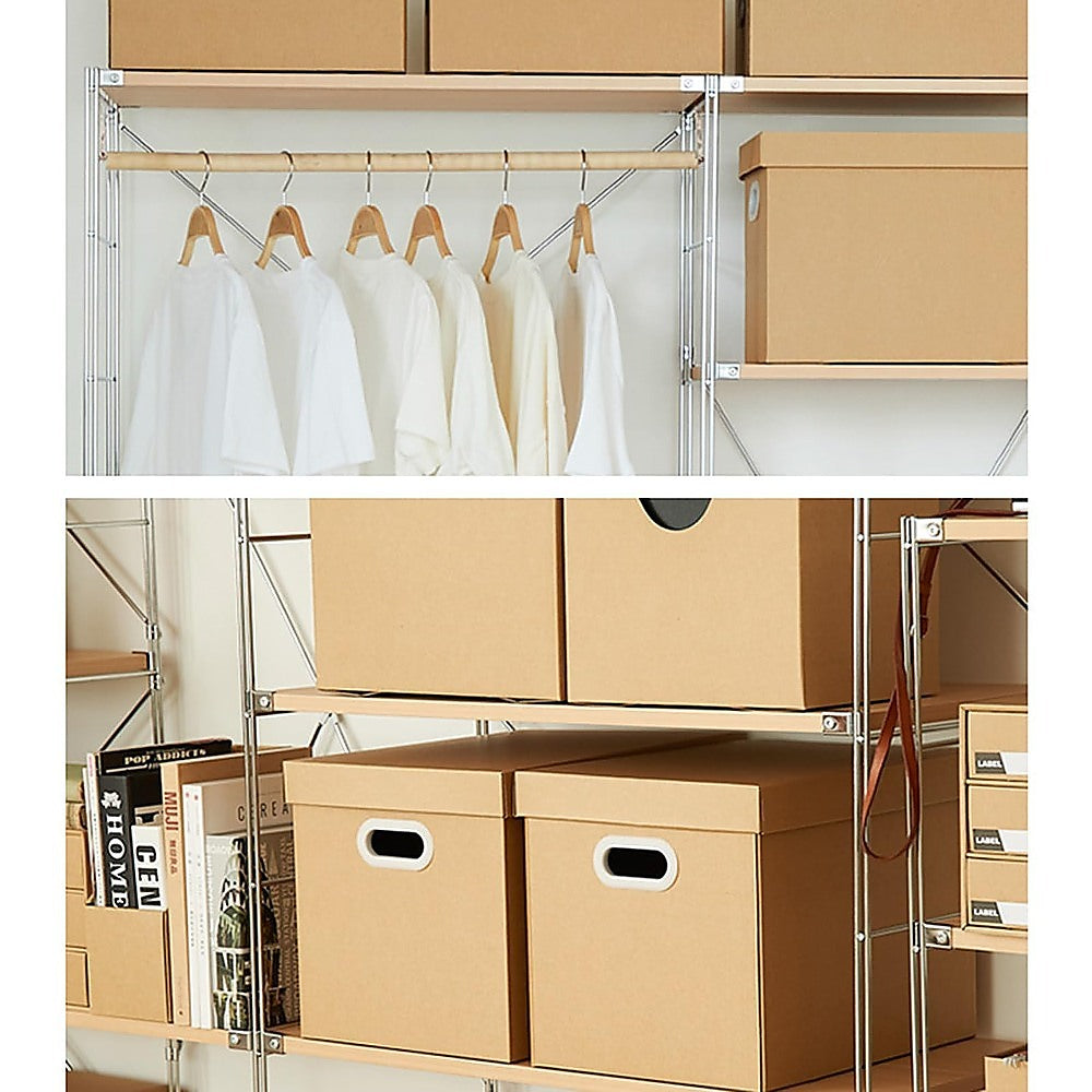 Storage Boxes: 10Pcs Corrugated Cardboard Storage Boxes  Multi-Purpose Organising Cartons