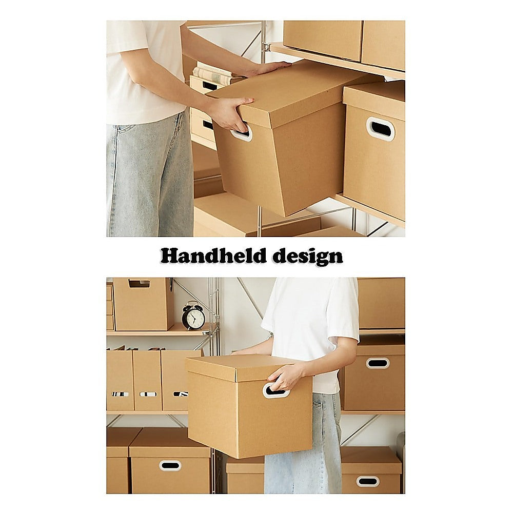 Storage Boxes: 10Pcs Corrugated Cardboard Storage Boxes  Multi-Purpose Organising Cartons