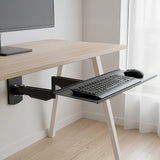 Computer Monitors & Accessories: Wall Mount Keyboard Tray  Adjustable Folding Arm Workstation