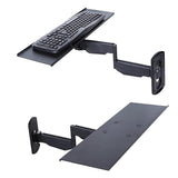 Computer Monitors & Accessories: Wall Mount Keyboard Tray  Adjustable Folding Arm Workstation