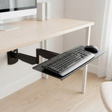Computer Monitors & Accessories: Wall Mount Keyboard Tray  Adjustable Folding Arm Workstation