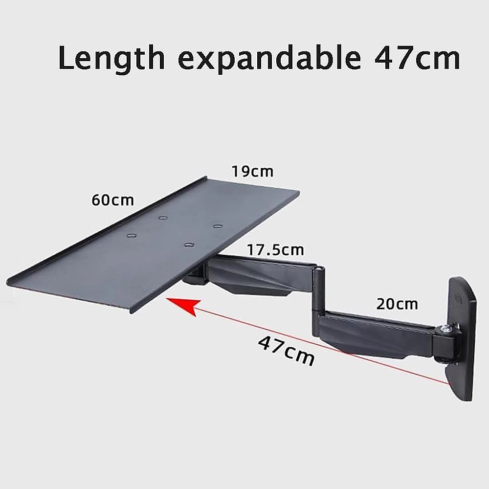 Computer Monitors & Accessories: Wall Mount Keyboard Tray  Adjustable Folding Arm Workstation