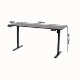 160cm Electric Standing Desk – Height Adjustable Sit Stand Office Table in Black