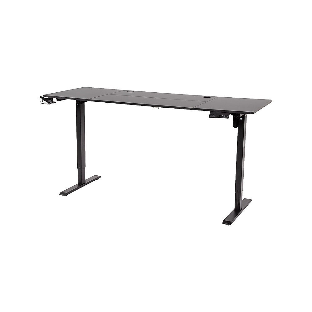 Desks: 160cm Electric Standing Desk  Height Adjustable Sit Stand Office Table in Black