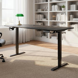 Desks: 160cm Electric Standing Desk  Height Adjustable Sit Stand Office Table in Black
