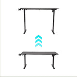 Desks: 160cm Electric Standing Desk  Height Adjustable Sit Stand Office Table in Black