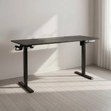 Desks: 160cm Electric Standing Desk  Height Adjustable Sit Stand Office Table in Black