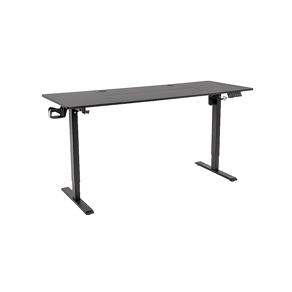 Desks: 160cm Electric Standing Desk  Height Adjustable Sit Stand Office Table in Black