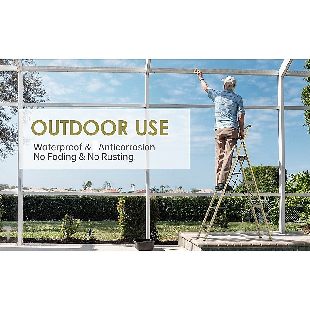 Ladders & Scaffolding: 5 Step Ladder  Foldable Lightweight Aluminium with Anti-Slip Pedals