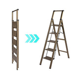 Ladders & Scaffolding: 5 Step Ladder  Foldable Lightweight Aluminium with Anti-Slip Pedals