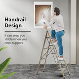 Ladders & Scaffolding: 5 Step Ladder  Foldable Lightweight Aluminium with Anti-Slip Pedals