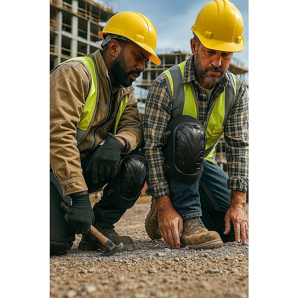 Work Safety Protective Equipment: Heavy Duty Work Knee Pads  Construction Safety Pads with Soft Foam & Gel Cushion for All-Day Comfort