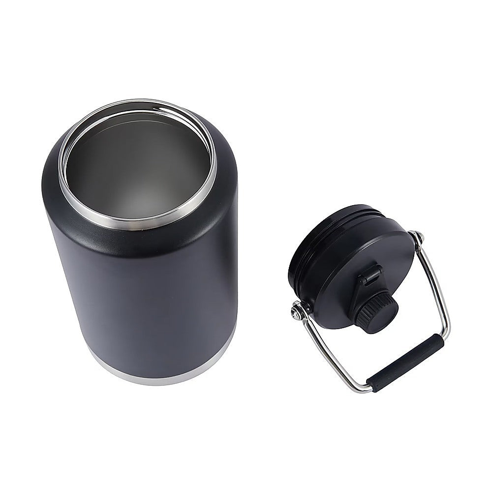 Gym Equipment & Accessories: 3.8L Double Wall Insulated Stainless Steel Water Bottle  Large Hot & Cold Drink Jug