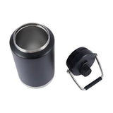 3.8L Double Wall Insulated Black Stainless Steel Water Bottle – Large Sports Drink Jug for Cold & Hot Beverages