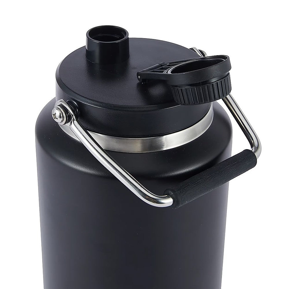 Gym Equipment & Accessories: 3.8L Double Wall Insulated Stainless Steel Water Bottle  Large Hot & Cold Drink Jug