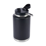 3.8L Double Wall Insulated Black Stainless Steel Water Bottle – Large Sports Drink Jug for Cold & Hot Beverages