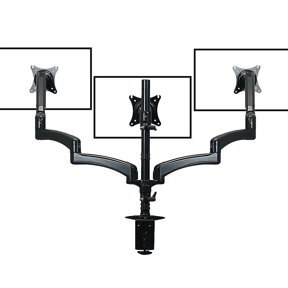 Computer Monitors & Accessories: Triple Monitor Mount Stand  Desk Clamp with 3 Adjustable Arms for Multi-Screen Setup