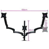 Computer Monitors & Accessories: Triple Monitor Mount Stand  Desk Clamp with 3 Adjustable Arms for Multi-Screen Setup